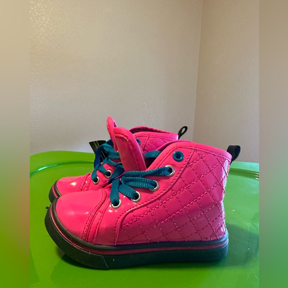 New toddler girl’s neon high tops